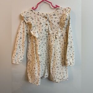 Carter's Cream Floral Button-Up corduroy Dress 4 years